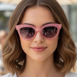 Women's Pink cat eye sunglasses thick frame